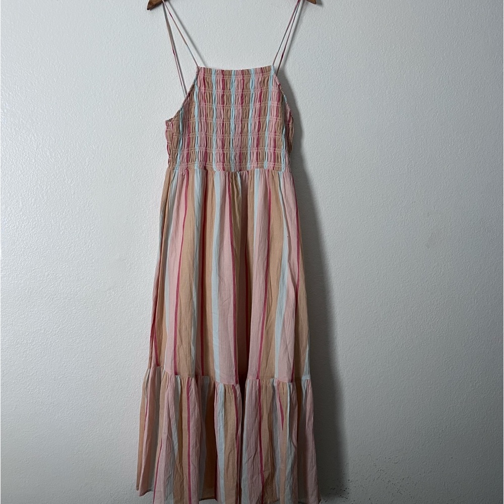 New Z Supply Multi Color Striped Jazmin Maxi Dress Size M